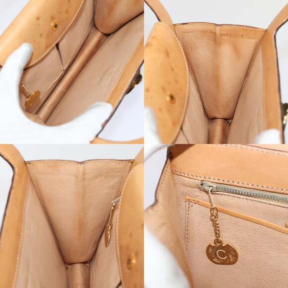 CELINE Macadam Canvas Hand Bag Pvc Leather Brown - Picture 12 of 13